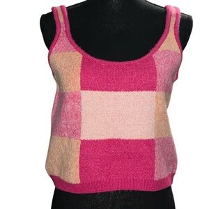 Versona Checkered Cropped Sweater Tank Top
New With Tags Size Medium